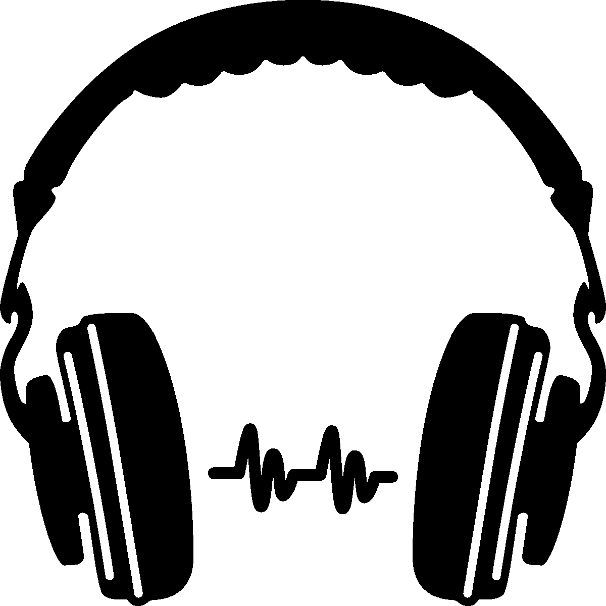 Download PNG image - Headphone Silhouette Clip Art PNG 