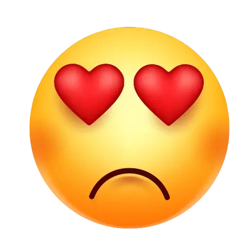 Download PNG image - Heart Eyes Emoji PNG File 