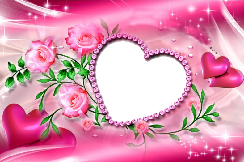 Download PNG image - Heart Love Frame PNG File 
