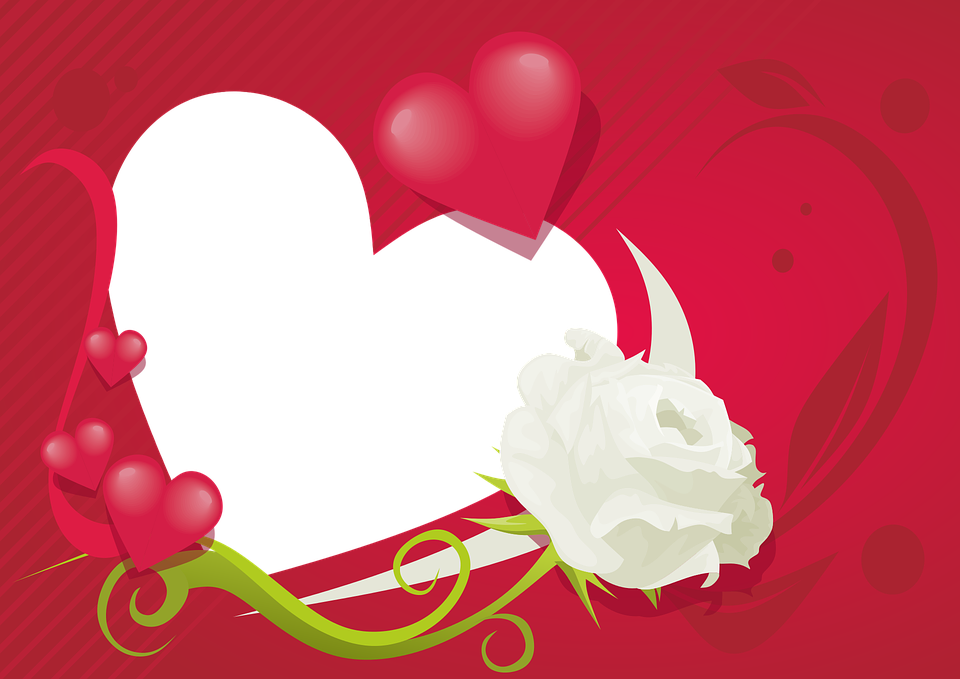 Download PNG image - Heart Romantic Frame PNG File 