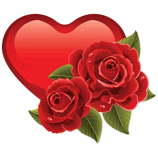 Download PNG image - Heart Rose Transparent PNG 