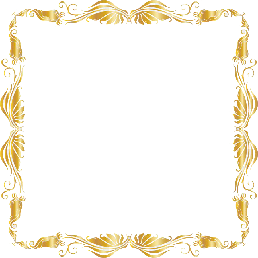 Download PNG image - Luxury Golden Frame PNG Pic 