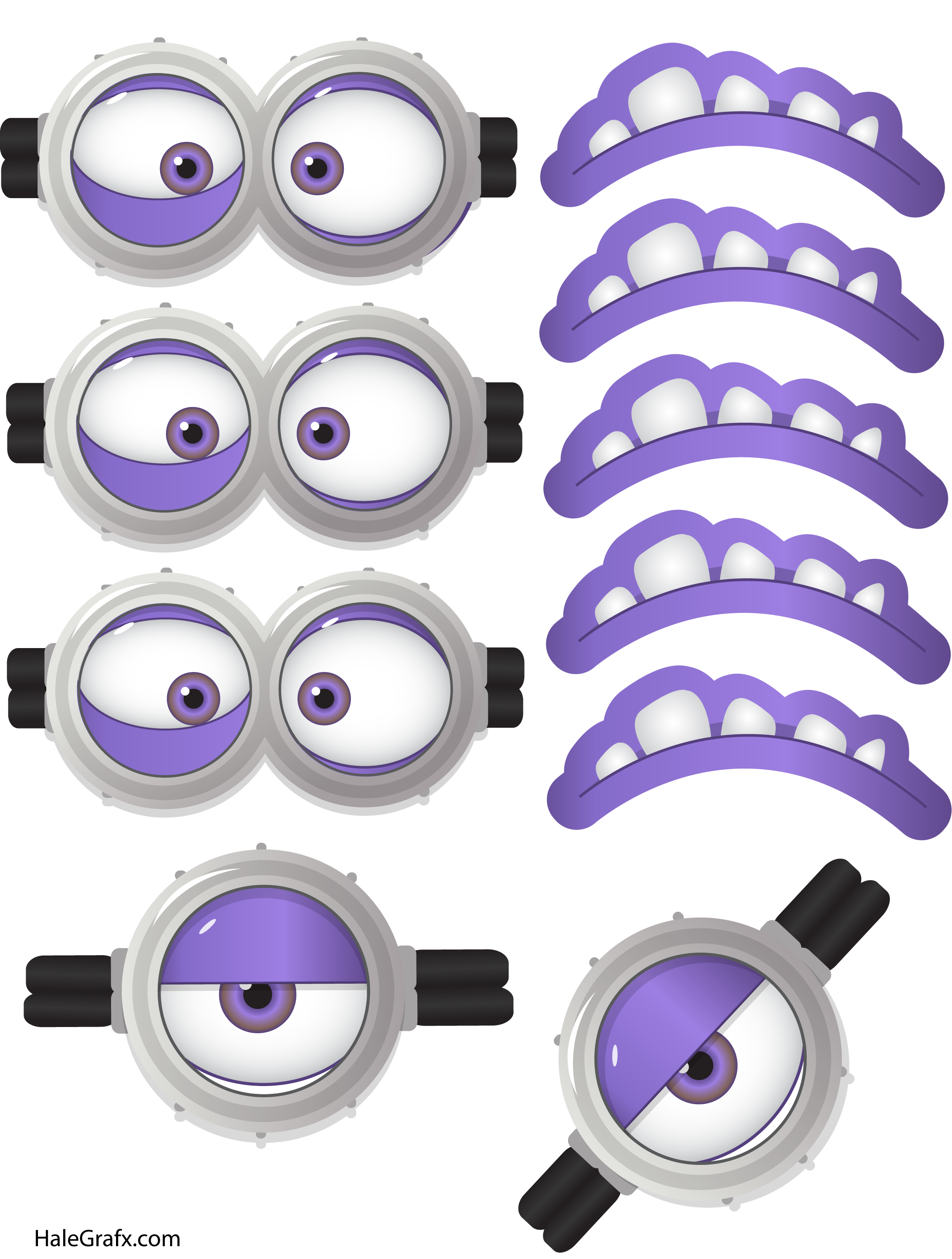 Download PNG image - Minion Eyes PNG Photo 