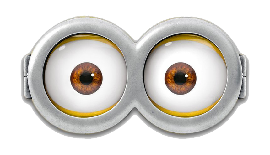 Download PNG image - Minion Eyes Transparent Background 