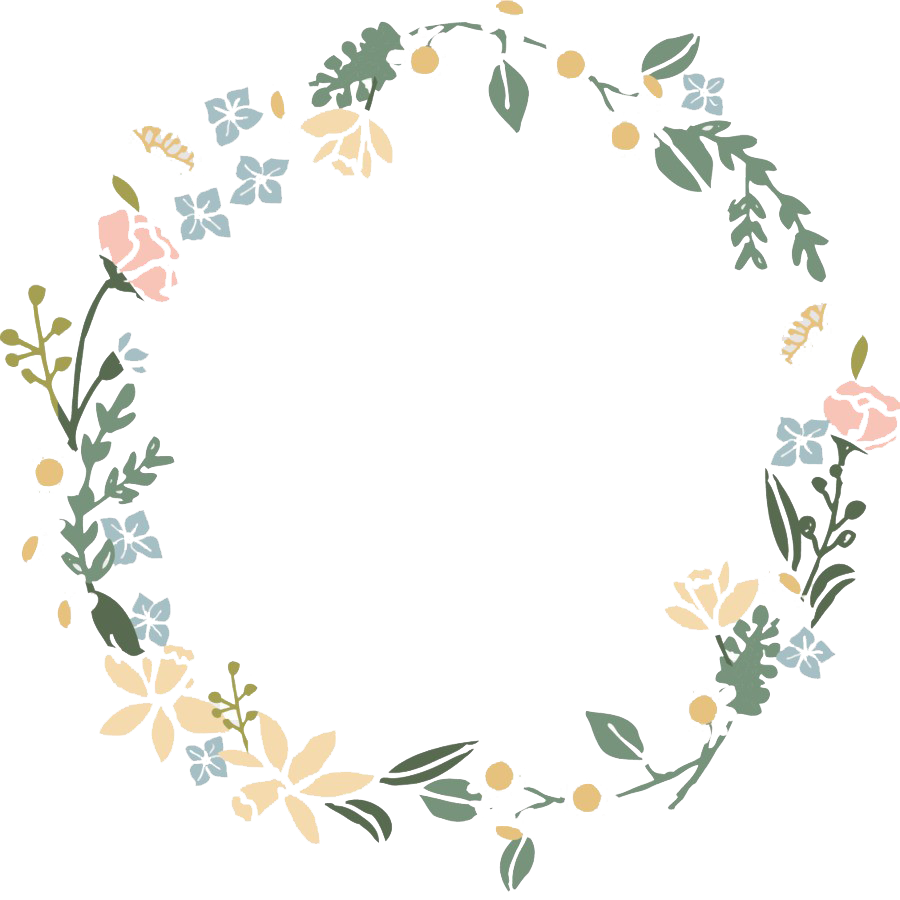 Modern Floral Garland PNG Picture