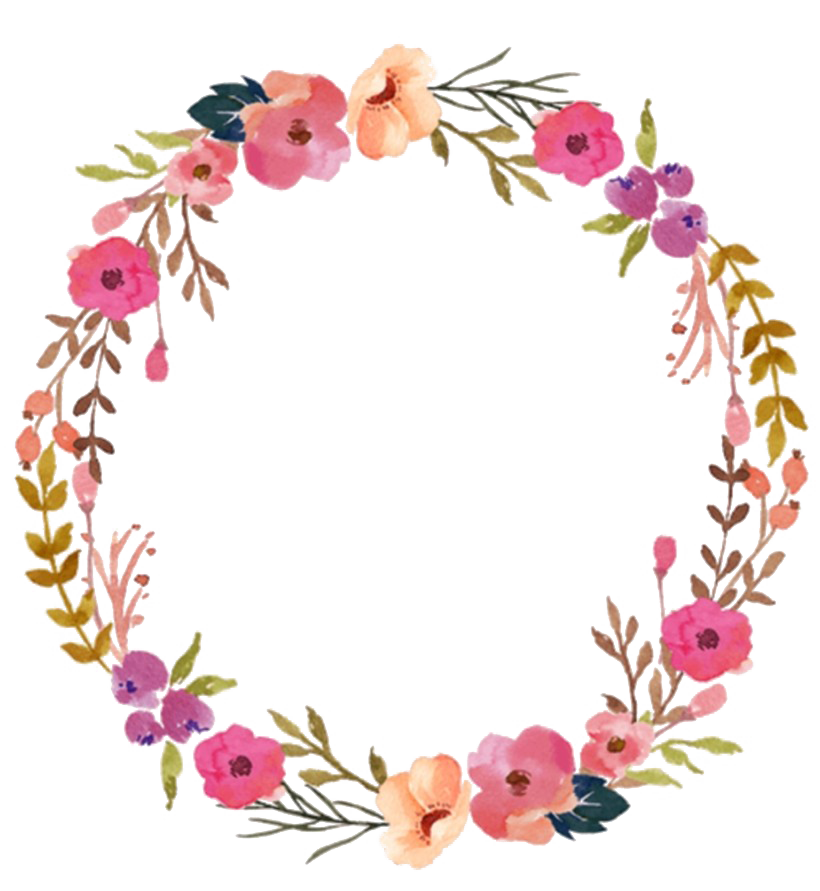Download PNG image - Modern Floral Garland Transparent Background 