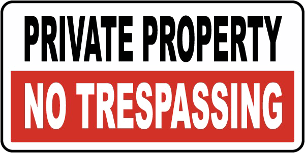 Download PNG image - No Trespassing Sign PNG Clipart 