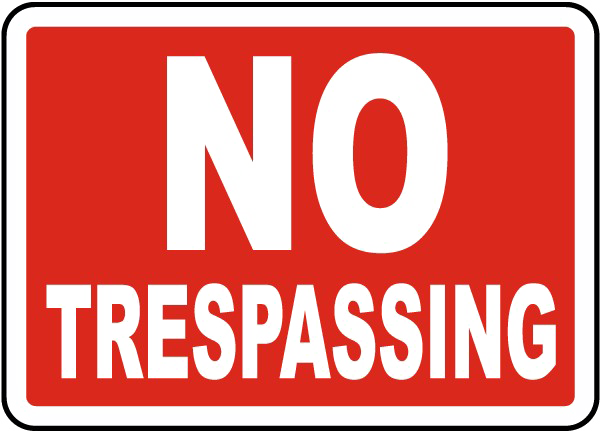 Download PNG image - No Trespassing Sign PNG File 