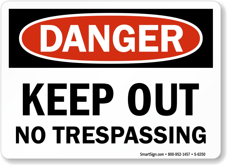 Download PNG image - No Trespassing Sign PNG Free Download 