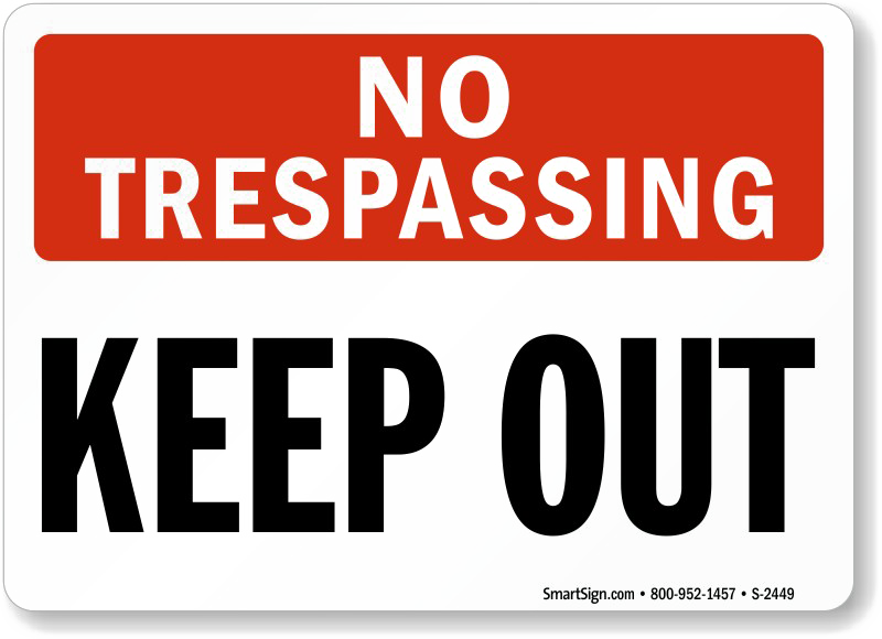 Download PNG image - No Trespassing Sign PNG HD 