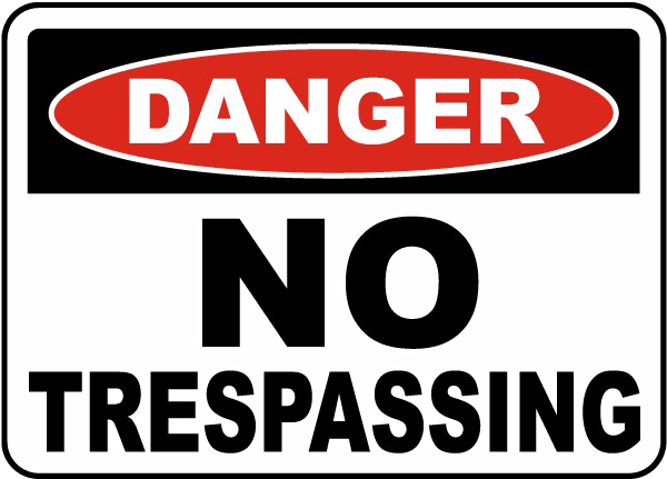 Download PNG image - No Trespassing Sign PNG Image 