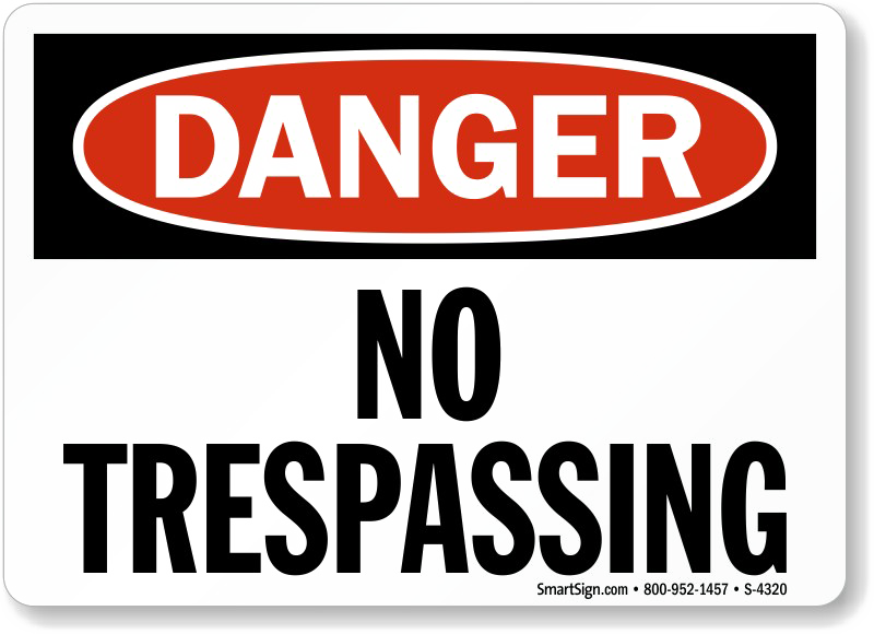 Download PNG image - No Trespassing Sign PNG Photo 