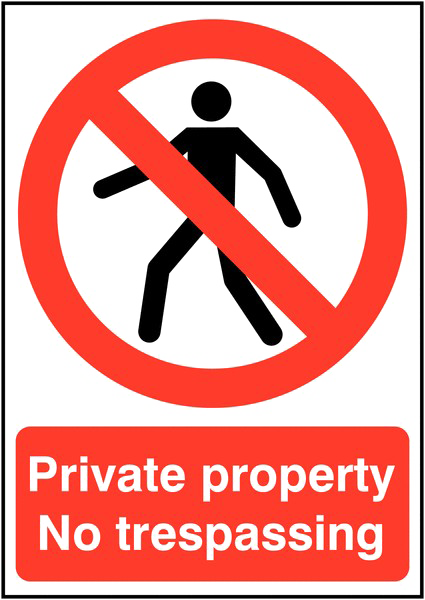 Download PNG image - No Trespassing Sign PNG Photos 