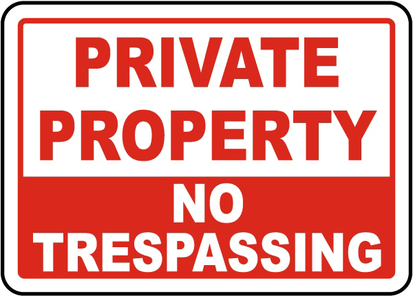 Download PNG image - No Trespassing Sign PNG Transparent Image 