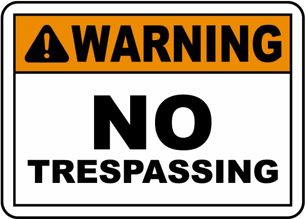 Download PNG image - No Trespassing Sign Transparent Background 