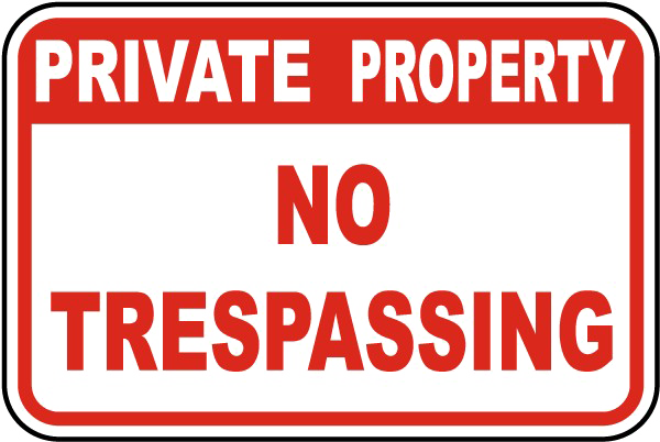 Download PNG image - No Trespassing Sign Transparent PNG 