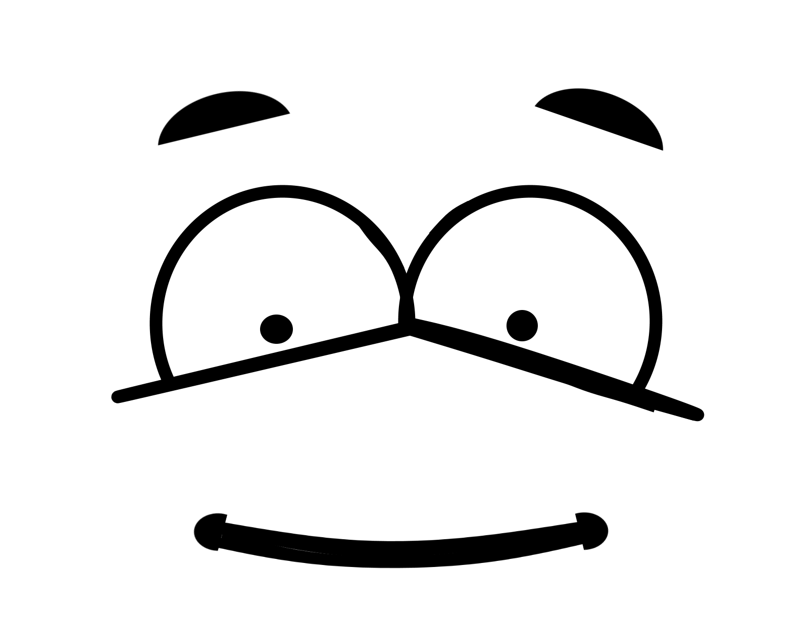 Download PNG image - Outline Face Art Emoji PNG Clipart 