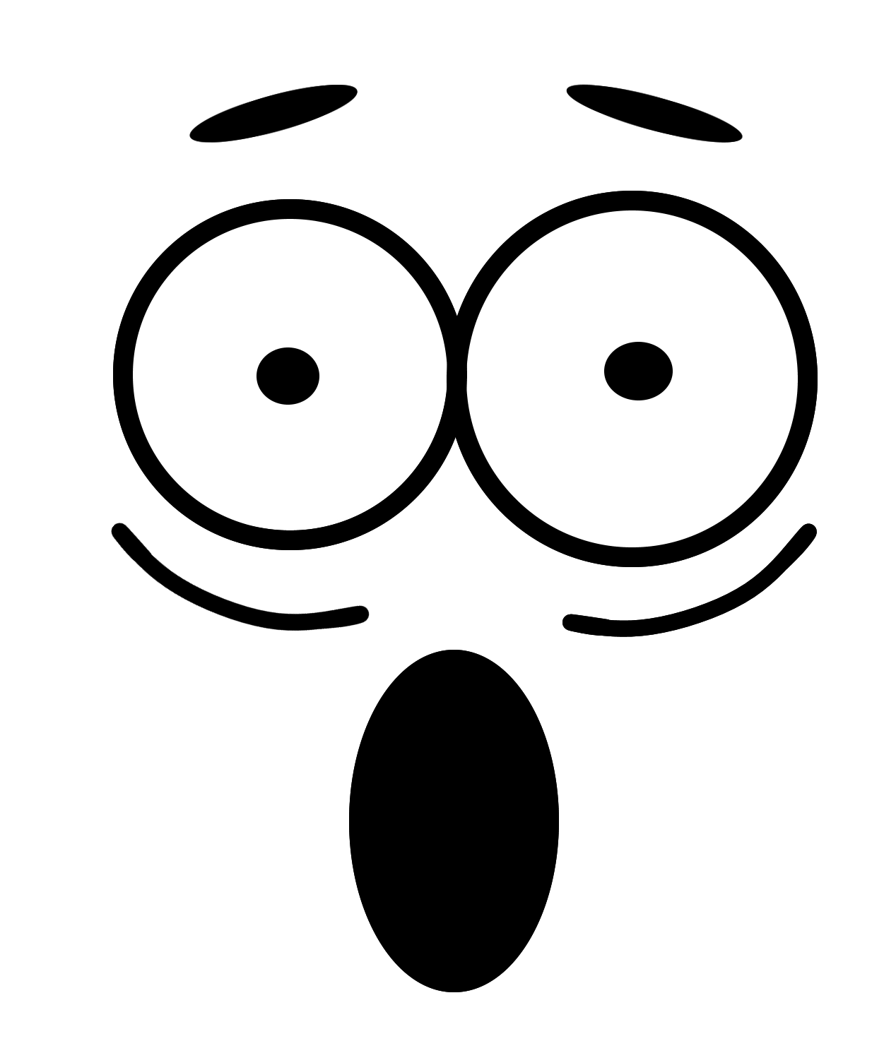 Download PNG image - Outline Face Art Emoji PNG HD 