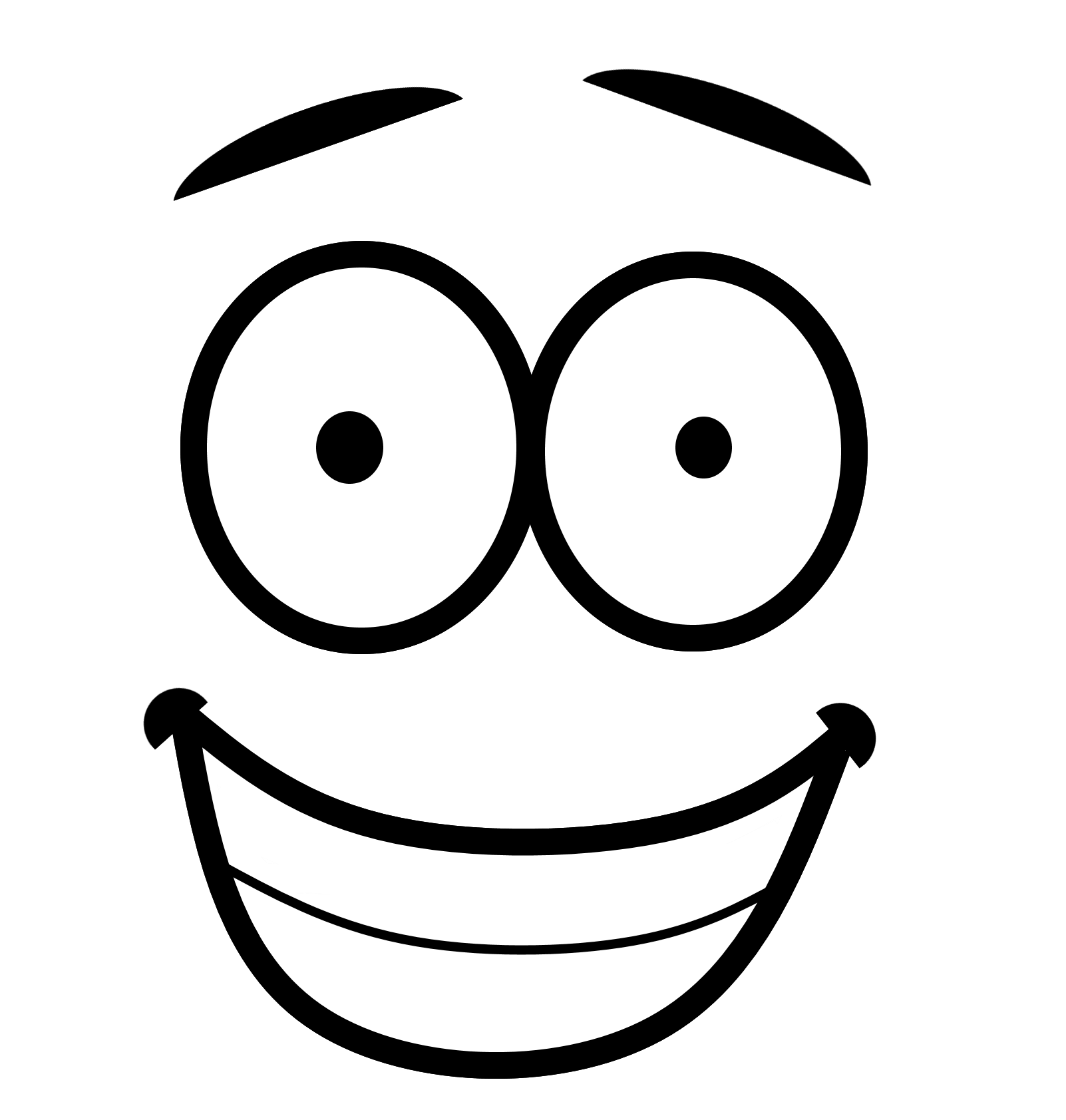 Download PNG image - Outline Face Art Emoji PNG Pic 