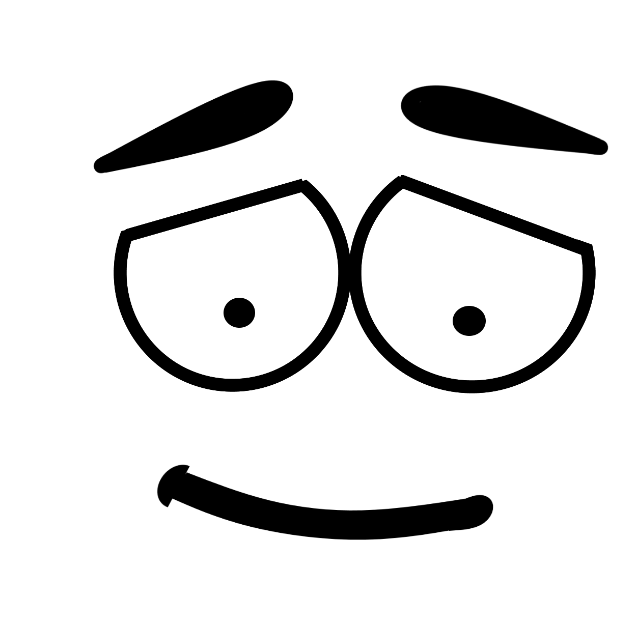 Download PNG image - Outline Face Art Emoji PNG Transparent Image 