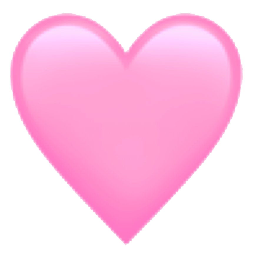 Download PNG image - Pink Heart Emoji Transparent Background 
