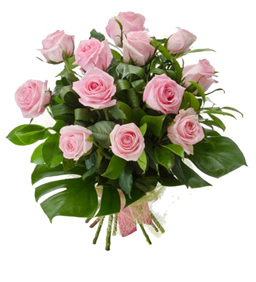 Download PNG image - Pink Roses Flowers Bouquet PNG Photo 