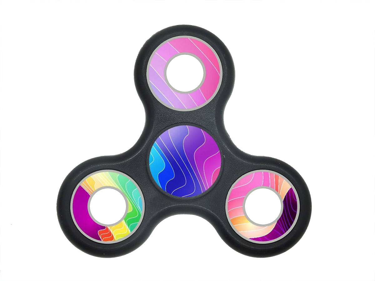 Download PNG image - Rainbow Fidget Spinner PNG HD 