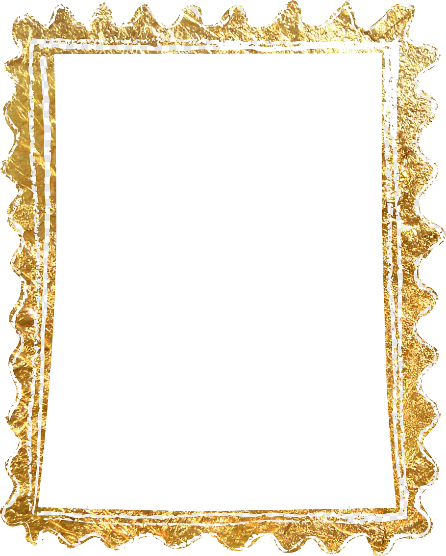 Download PNG image - Rectangle Golden Frame Border PNG Transparent Picture 