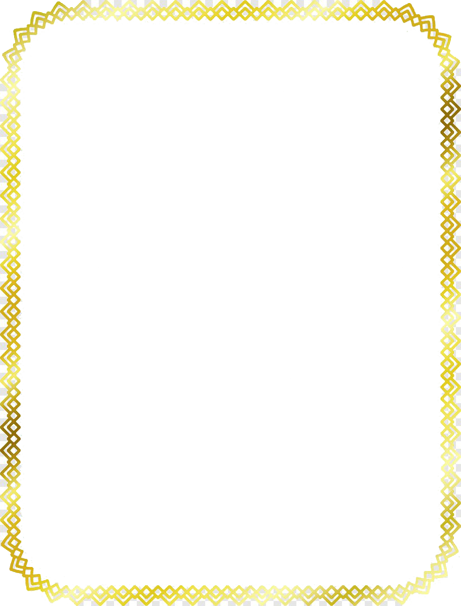 Download PNG image - Rectangle Golden Frame Border Transparent Background 