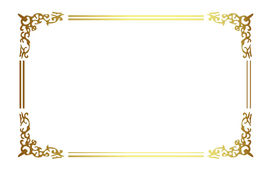 Download PNG image - Rectangle Golden Frame Border Transparent PNG 
