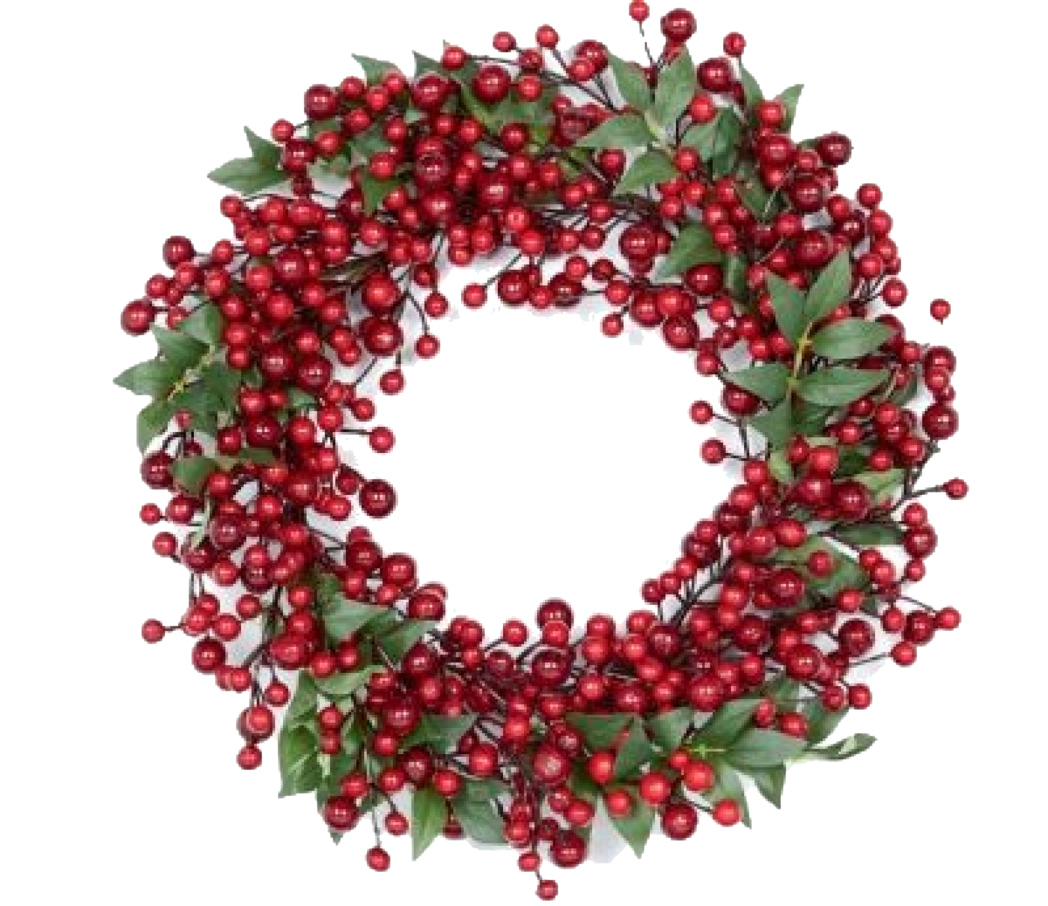 Download PNG image - Red Christmas Wreath PNG Image 