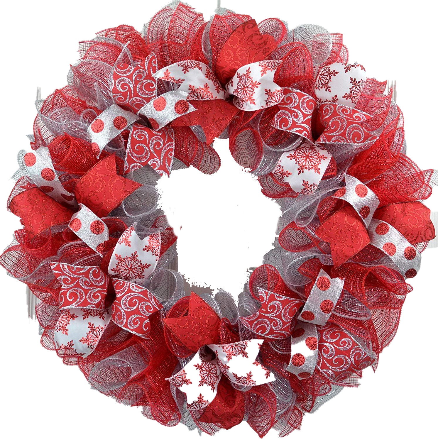 Download PNG image - Red Christmas Wreath PNG Transparent Image 
