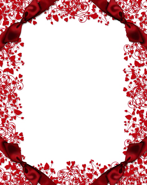 Download PNG image - Red Flower Frame PNG Clipart 