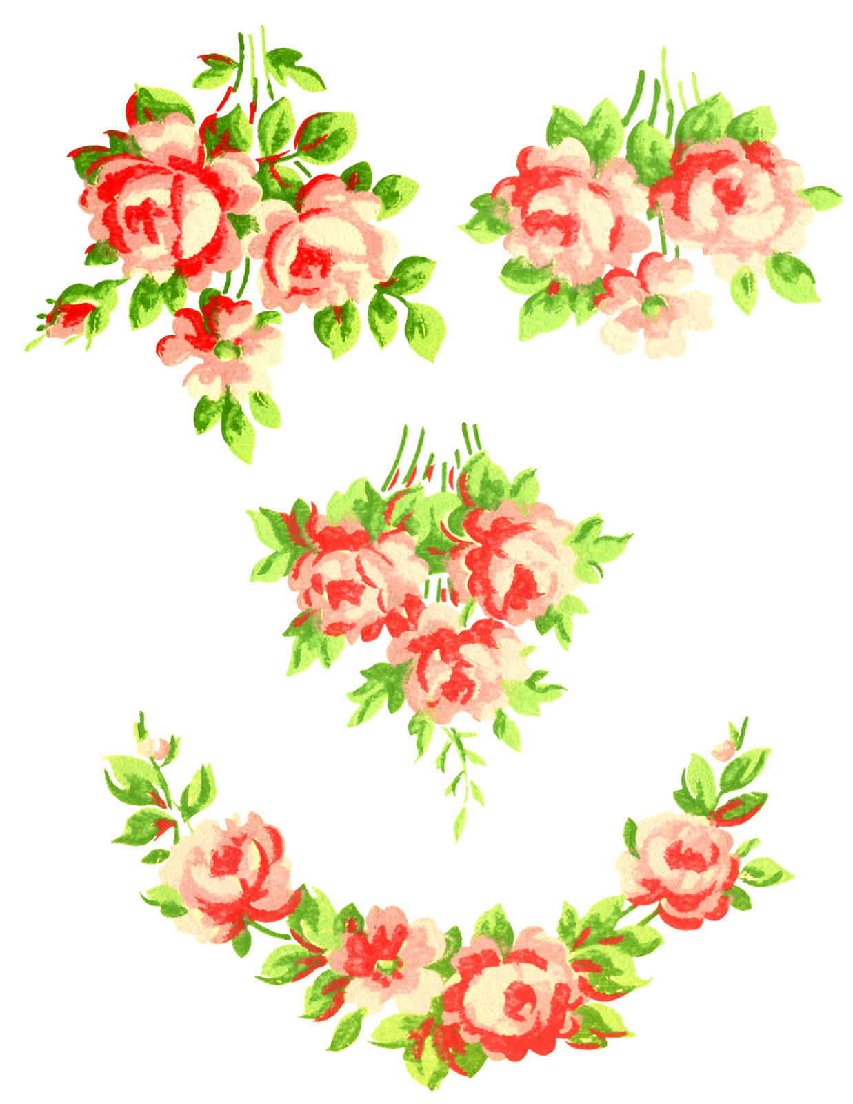 Download PNG image - Romantic Pink Flower Border PNG Pic 