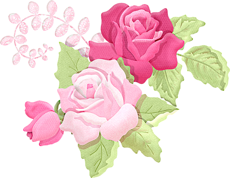Download PNG image - Romantic Pink Flower Border PNG Picture 