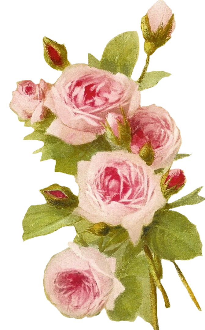 Download PNG image - Romantic Pink Flower Border PNG Transparent 