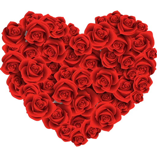 Download PNG image - Rose Heart Transparent Background 