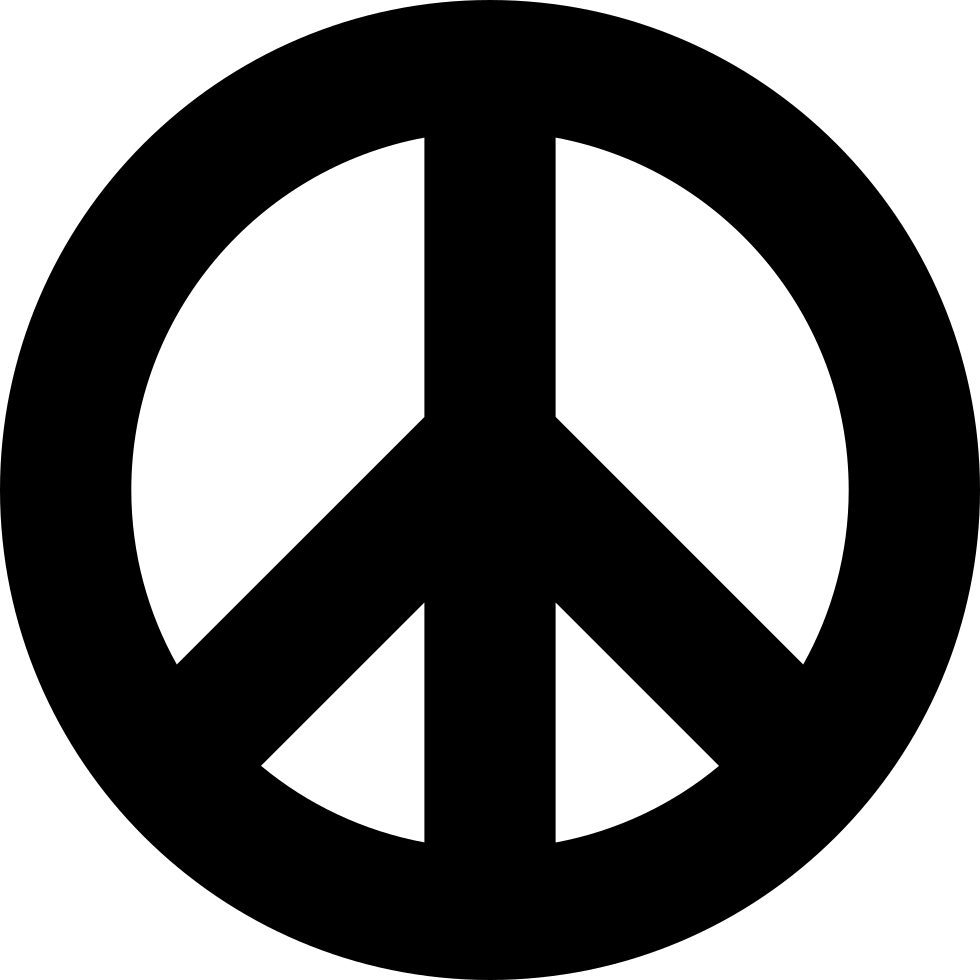 Download PNG image - Round Peace Symbol PNG Pic 