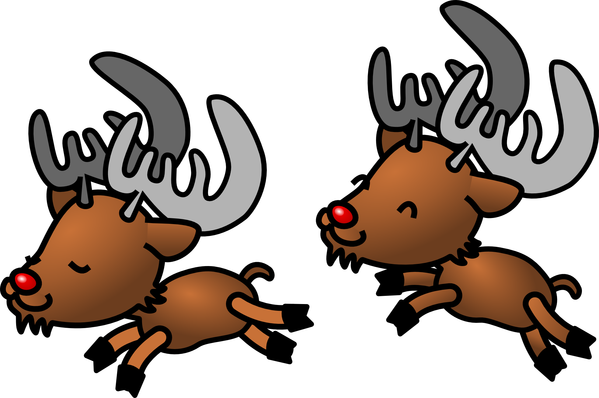 Download PNG image - Rudolph Running PNG Pic 