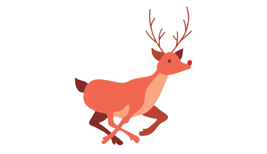 Download PNG image - Rudolph Running Transparent PNG 
