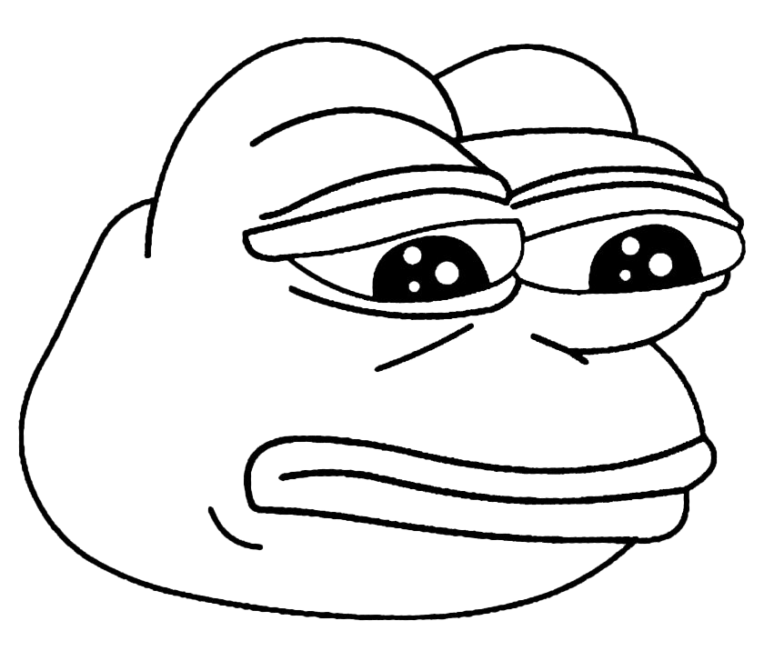 Download PNG image - Sad Pepe The Frog Meme PNG Free Download 