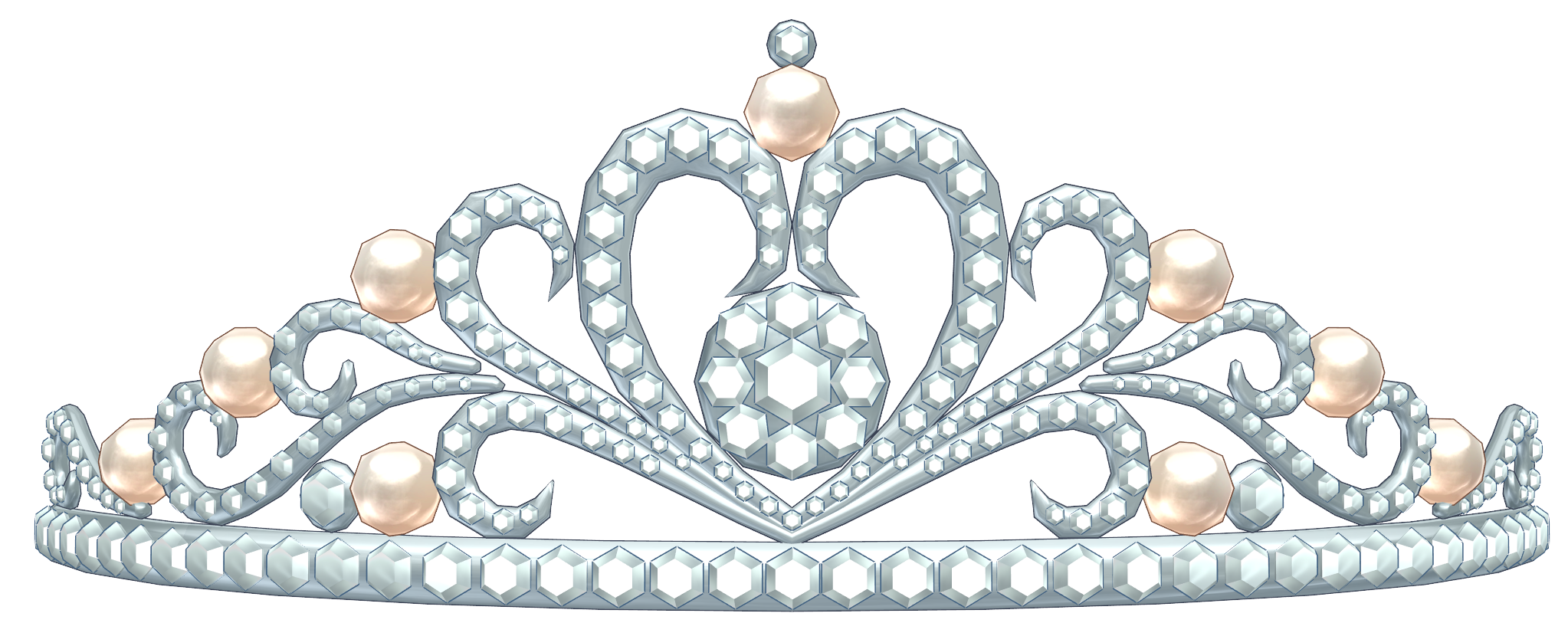 Download PNG image - Silver Princess Crown PNG Transparent Image 