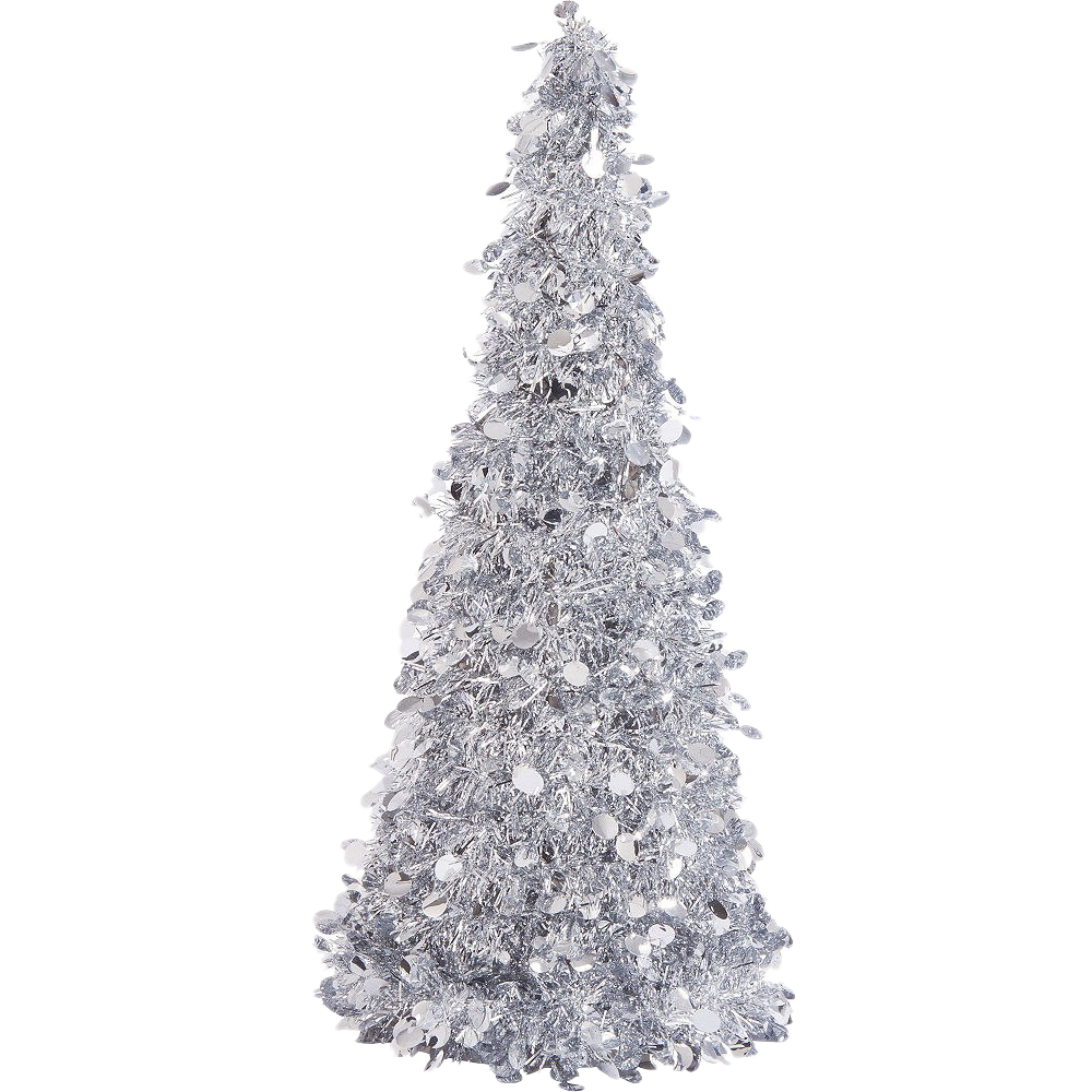 Download PNG image - Silver Tinsel PNG File 