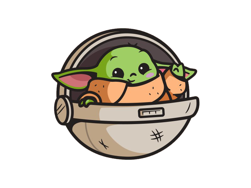 Download PNG image - Star Wars Cute Baby Yoda PNG Transparent Image 