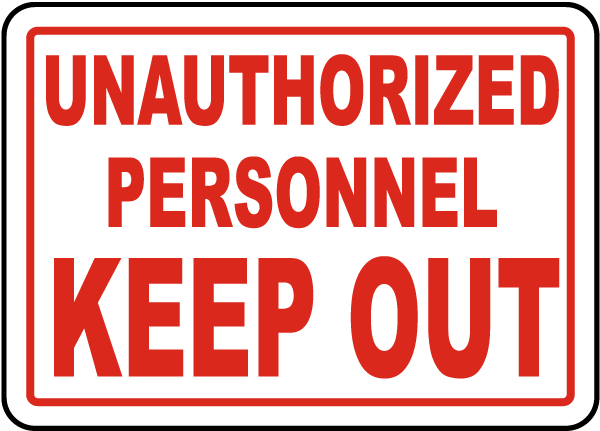 Download PNG image - Unauthorized Sign PNG File 
