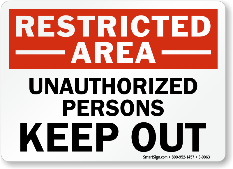 Download PNG image - Unauthorized Sign PNG Free Download 