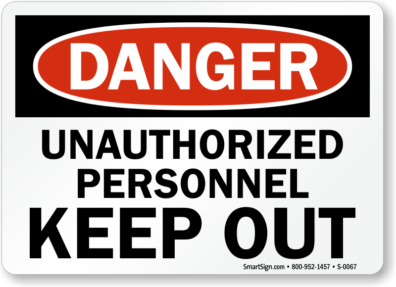 Download PNG image - Unauthorized Sign PNG Photo 