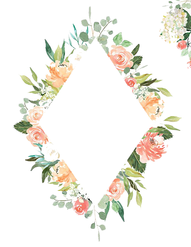 Download PNG image - Watercolor Floral Flower Frame Background PNG 