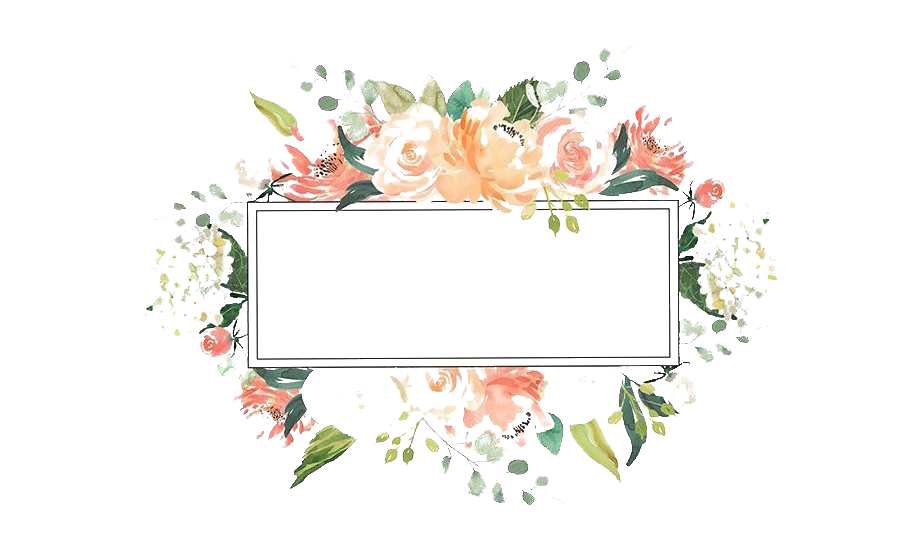 Download PNG image - Watercolor Floral Flower Frame PNG Pic 