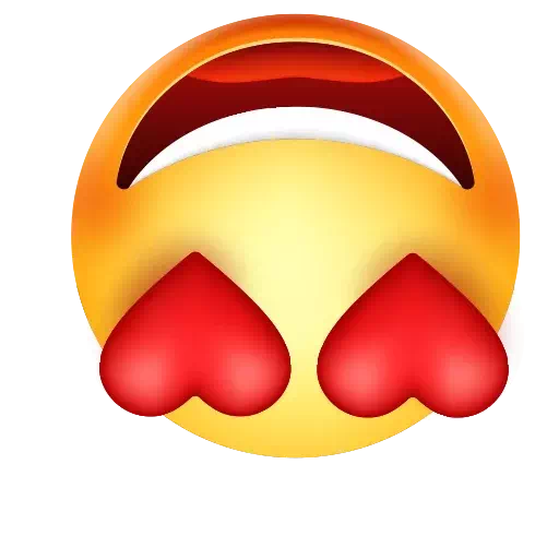 Download PNG image - WhatsApp Heart Eyes Emoji PNG Image 